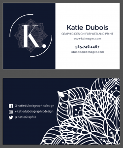 Katie Dubois business cards 2018